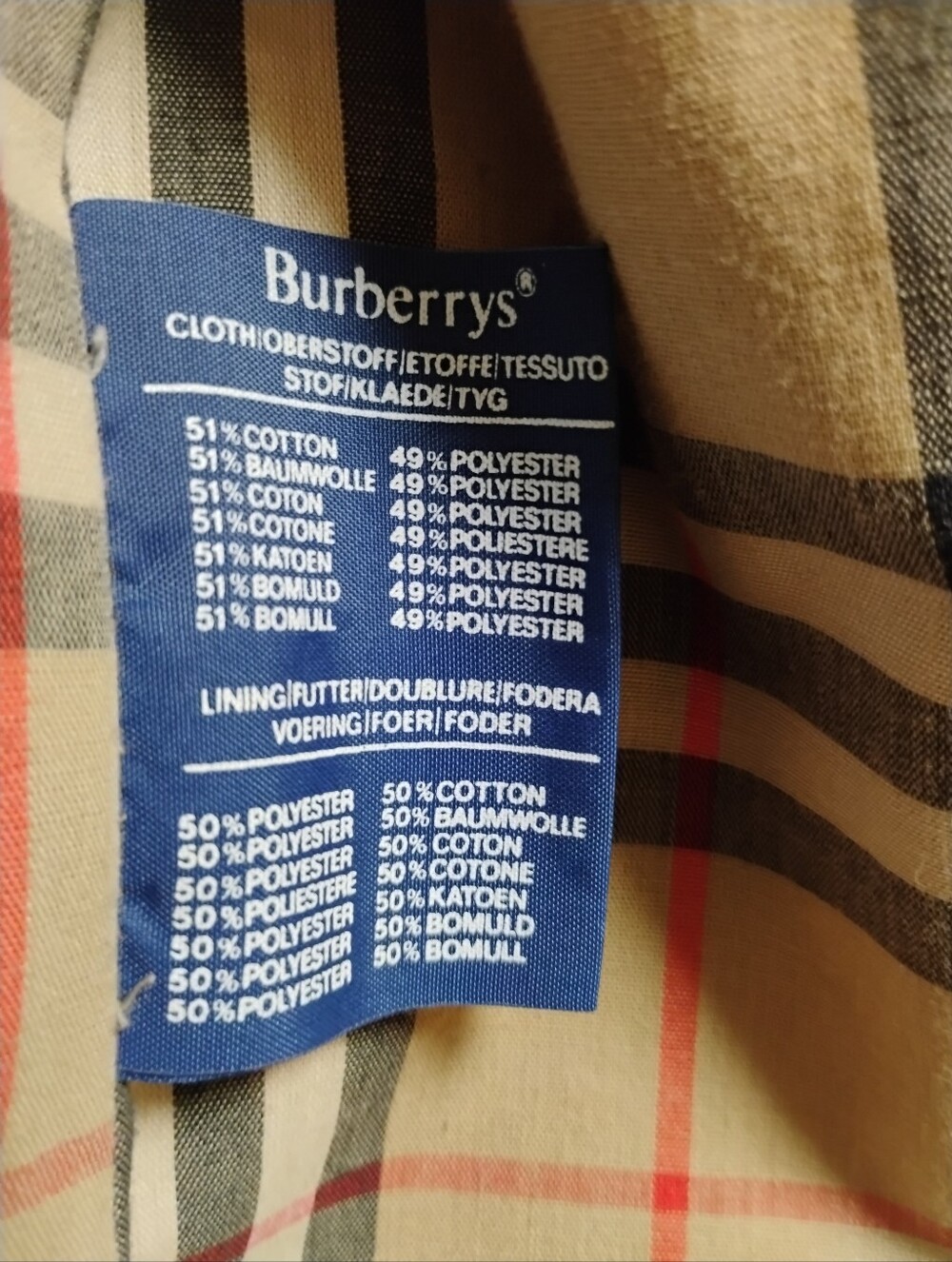 Vintage Burberry  Double-Breasted Trench Coat with Signature Check Lining - Picture 8 of 11